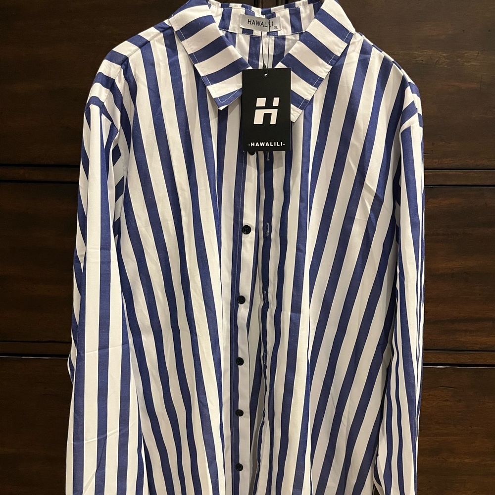 Hawalili Party Shirt Button Down Silky Smooth